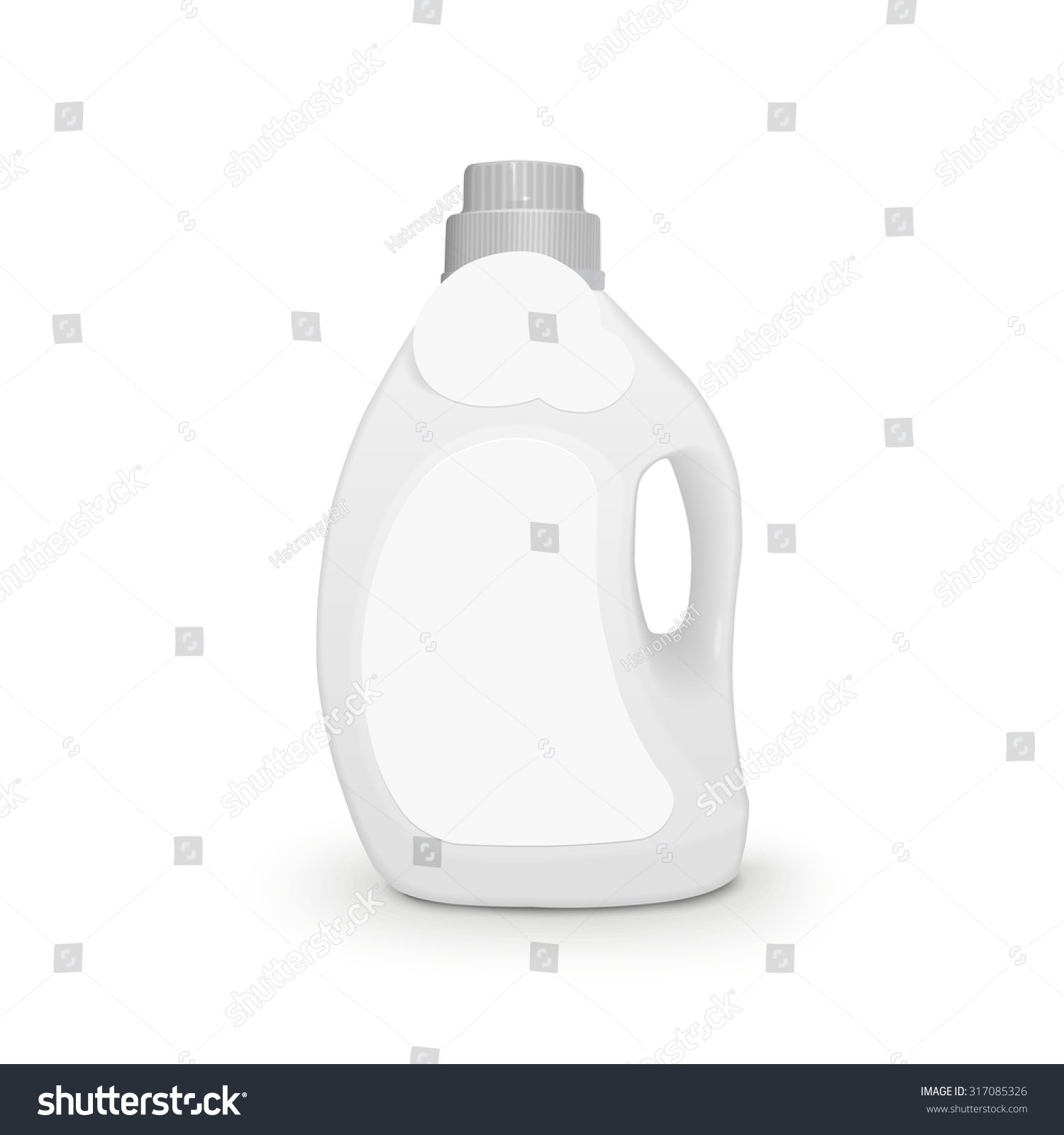 Plastic Detergent Container Isolated On White Stock Vector (Royalty ...