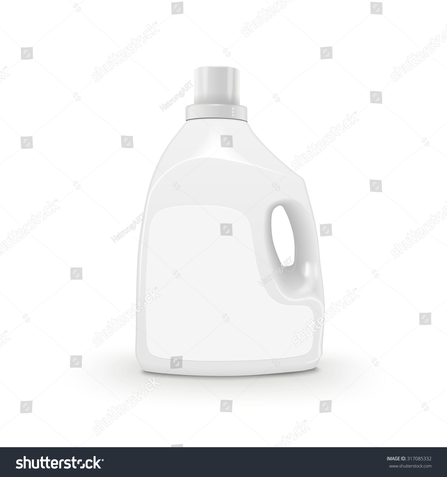 Plastic Detergent Container Isolated On White Stock Vector (Royalty ...