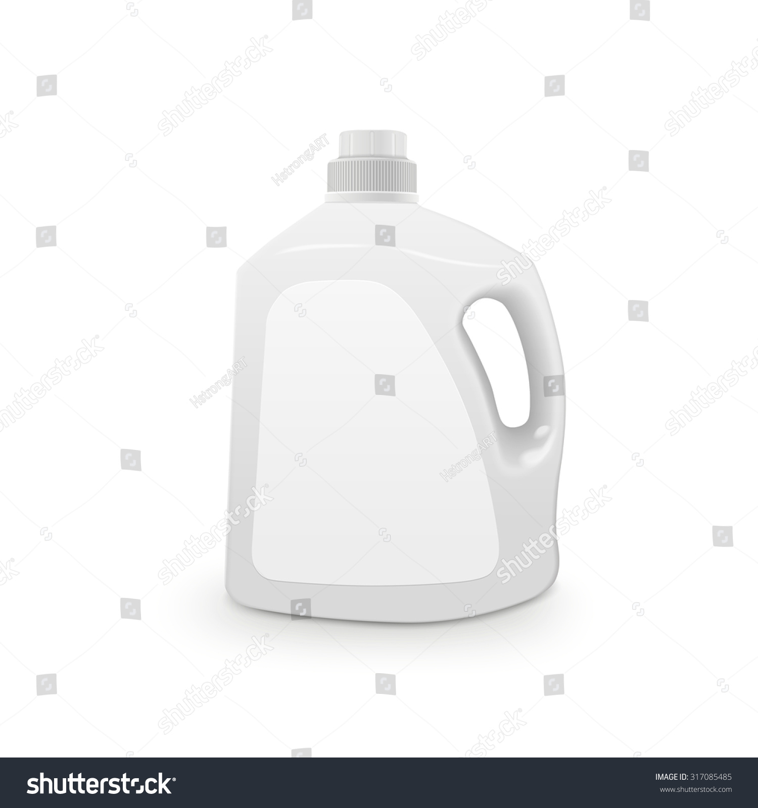 Plastic Detergent Container Isolated On White Stock Vector (Royalty ...