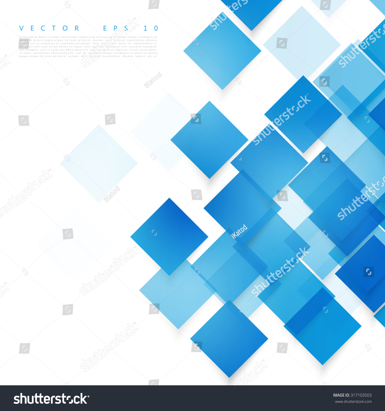 Vector Blue Squares Abstract Background Sky Stock Vector (Royalty Free ...