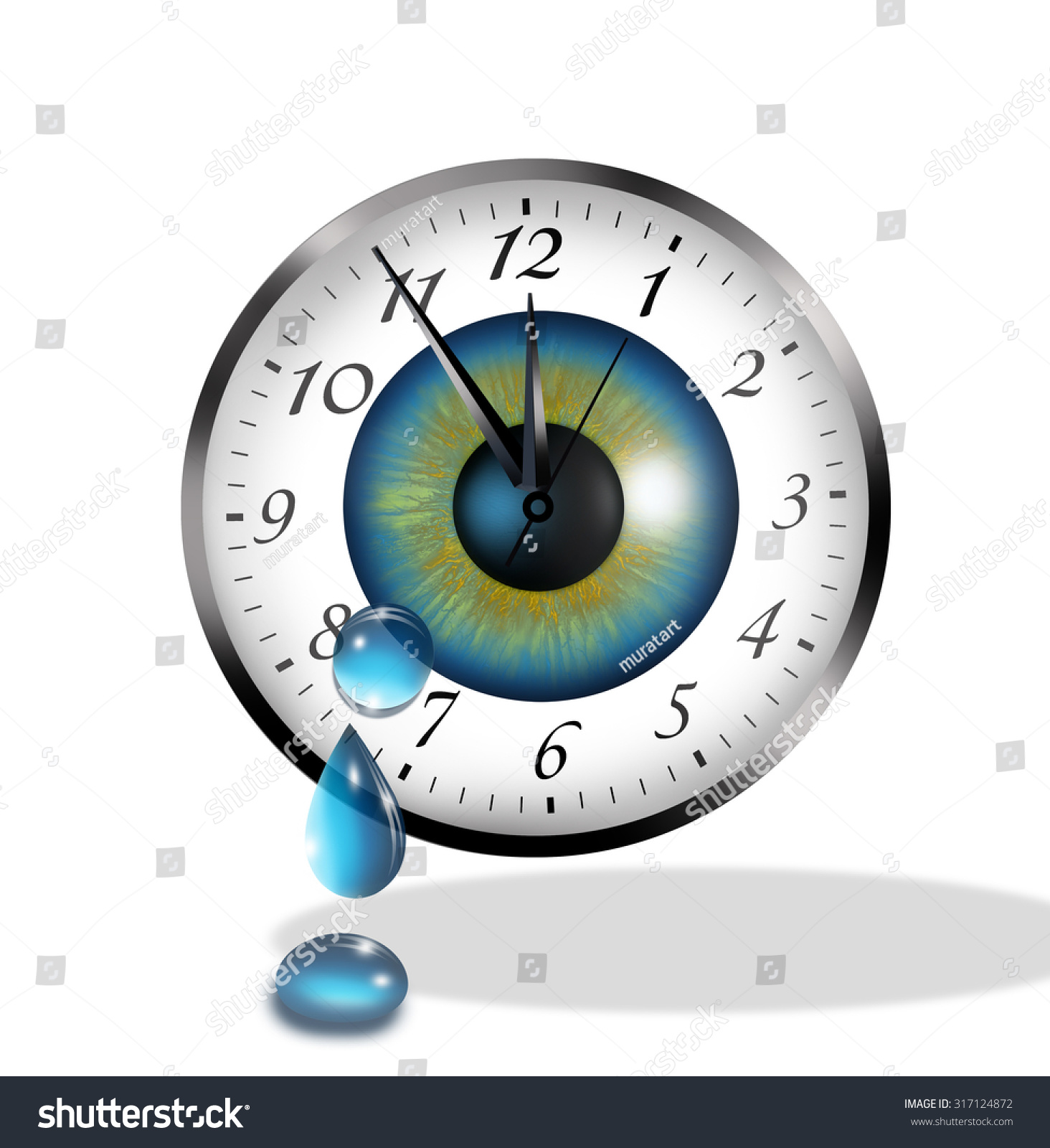 Inside Eye Clock Tear Stock Illustration 317124872 | Shutterstock