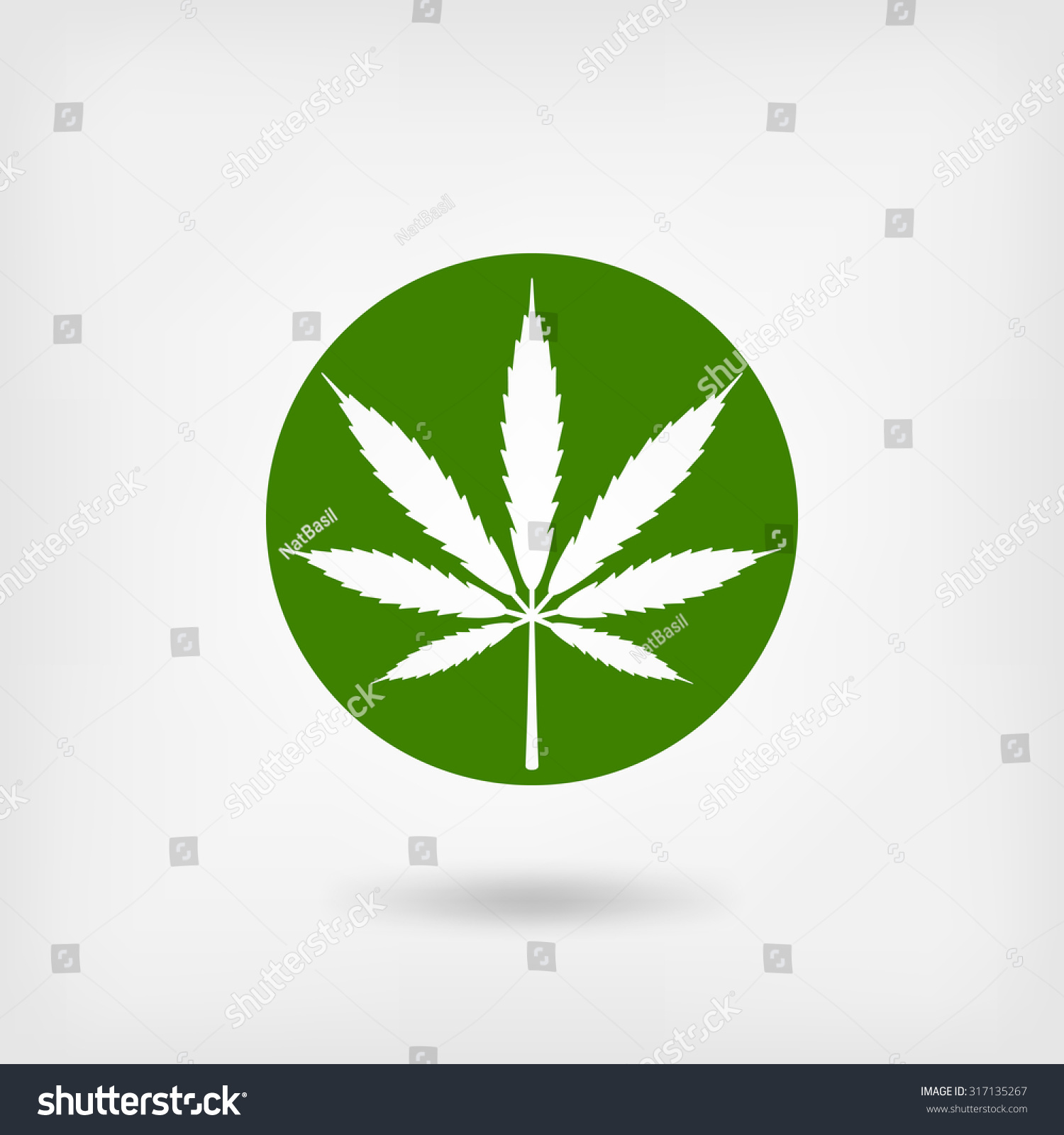 Marijuana Leaf Green Circle Logo Symbol Stock Vector (Royalty Free ...