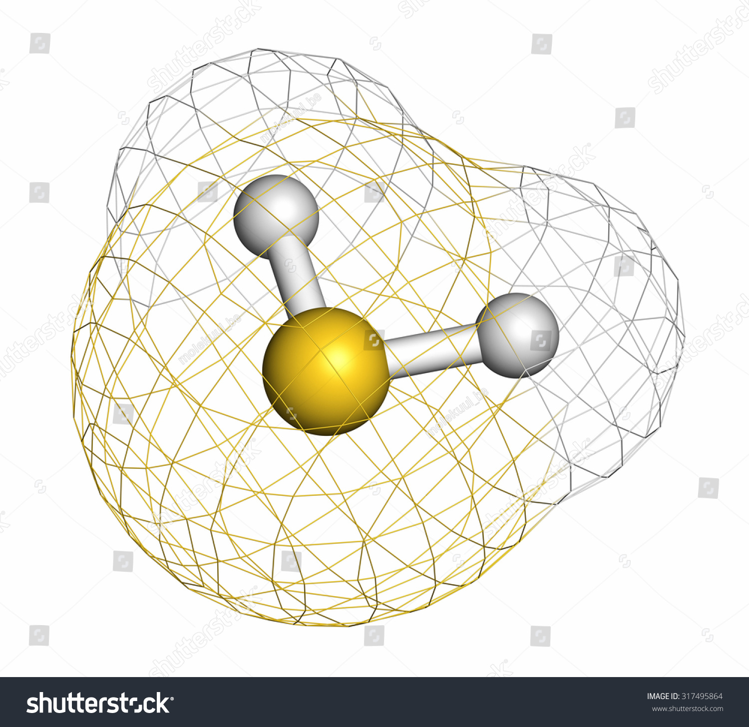 Hydrogen Sulfide H2s Molecule Toxic Gas Stock Illustration 317495864 ...