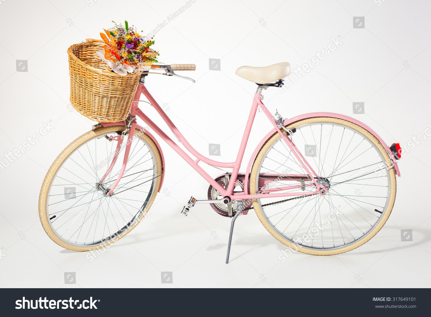 retro bicycle with basket