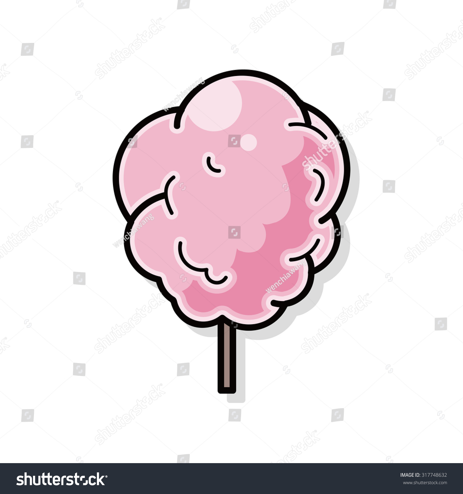 Cotton Candy Doodle Stock Vector (Royalty Free) 317748632 | Shutterstock