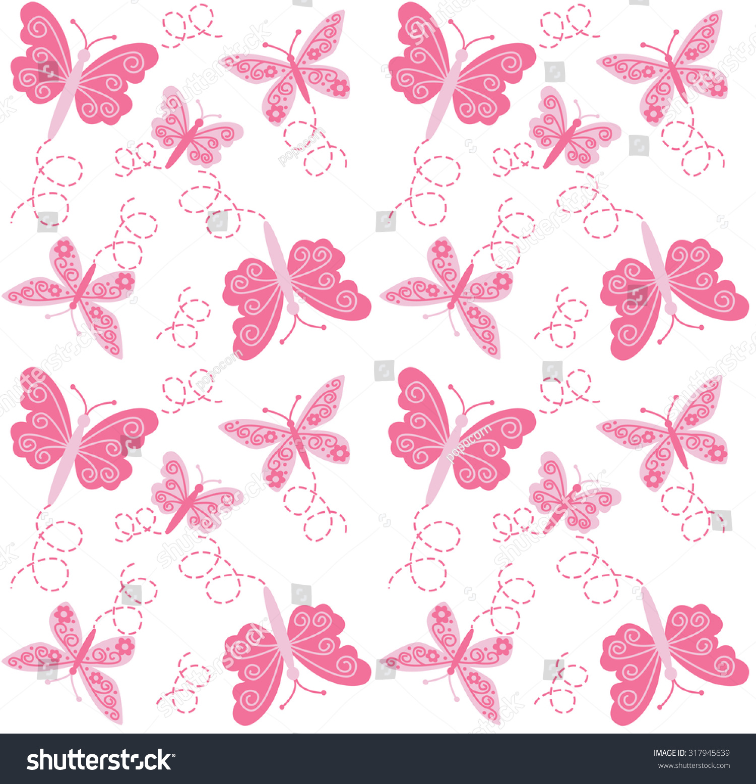 Pink Butterfly Background Backdrop Stock Vector (Royalty Free ...