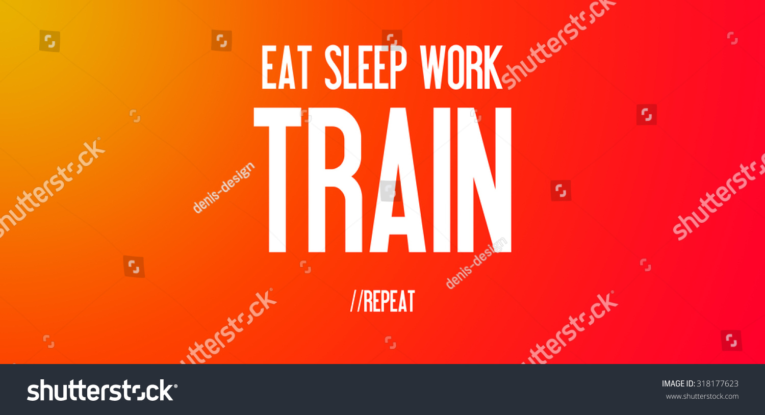 Eat Sleep Work Train Repeat Stock Illustration 318177623 Shutterstock