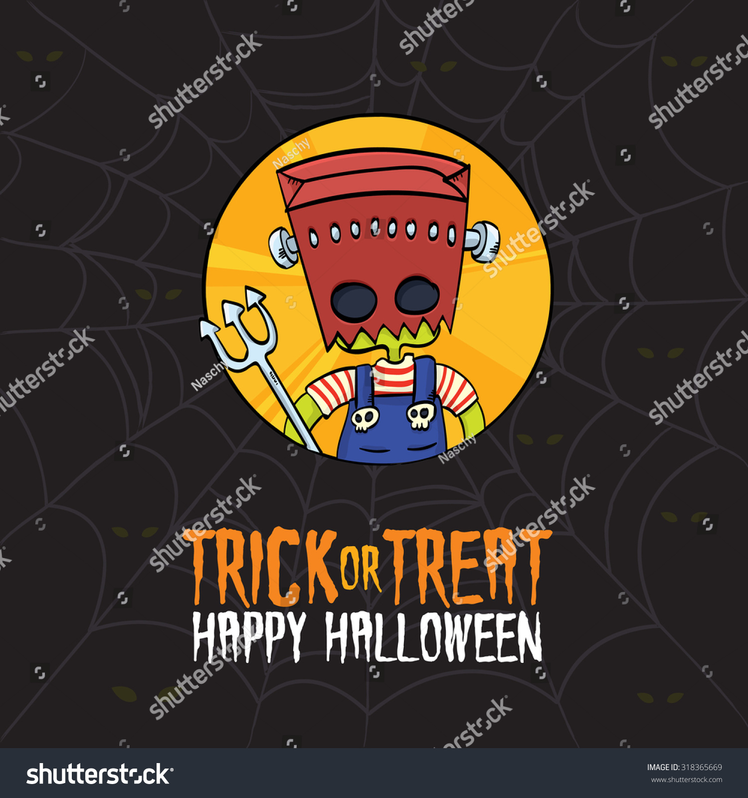 Vector Illustration Kid Dressed Monster Costume Stock Vector (Royalty Free) 318365669 | Shutterstock