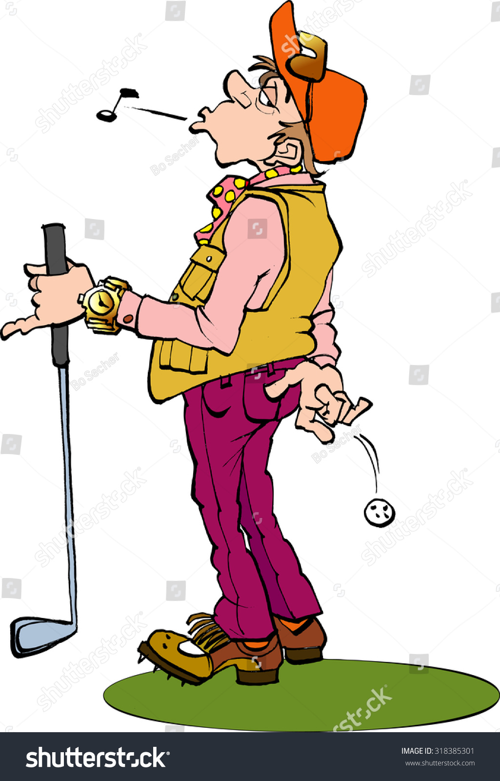 Golf Player Cheating Stock Vector (Royalty Free) 318385301 | Shutterstock