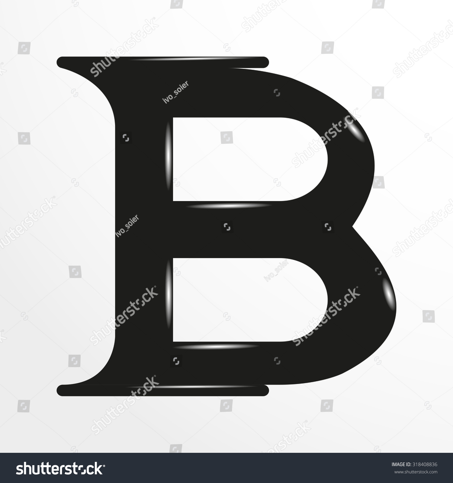 Letter B Latin Alphabet Vector Illustration Stock Vector (Royalty Free ...