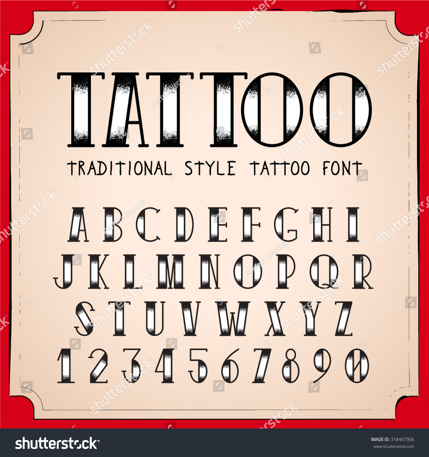 old school tattoo lettering font