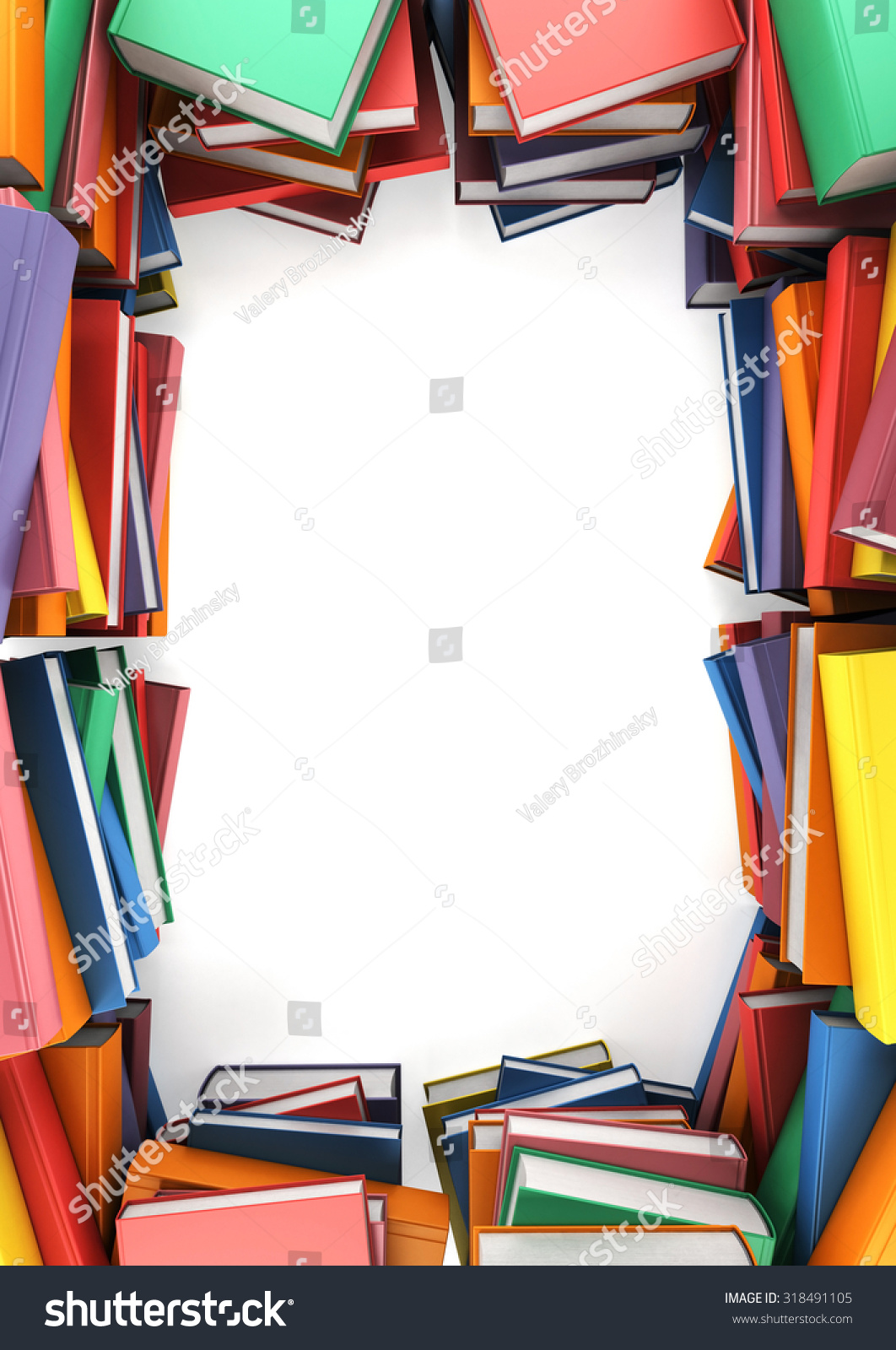 Stacks Books That Form Frame On Stock Illustration 318491105 | Shutterstock