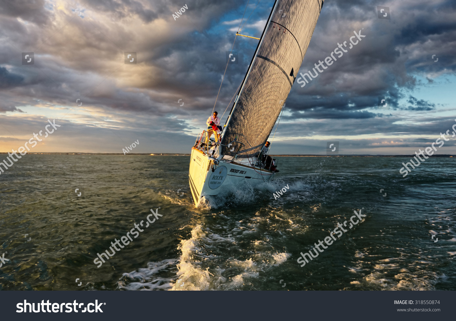 sailboat with two foresails