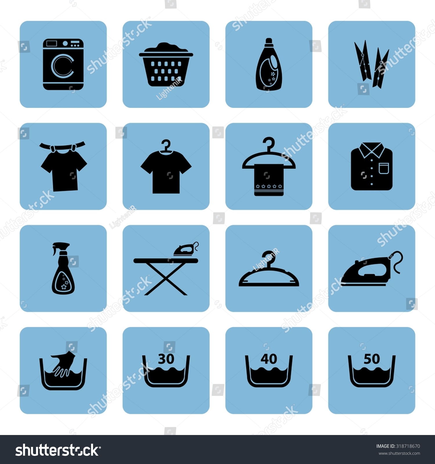 Laundry Icon Housework Icon Vector Illustration Stock Vector (Royalty ...