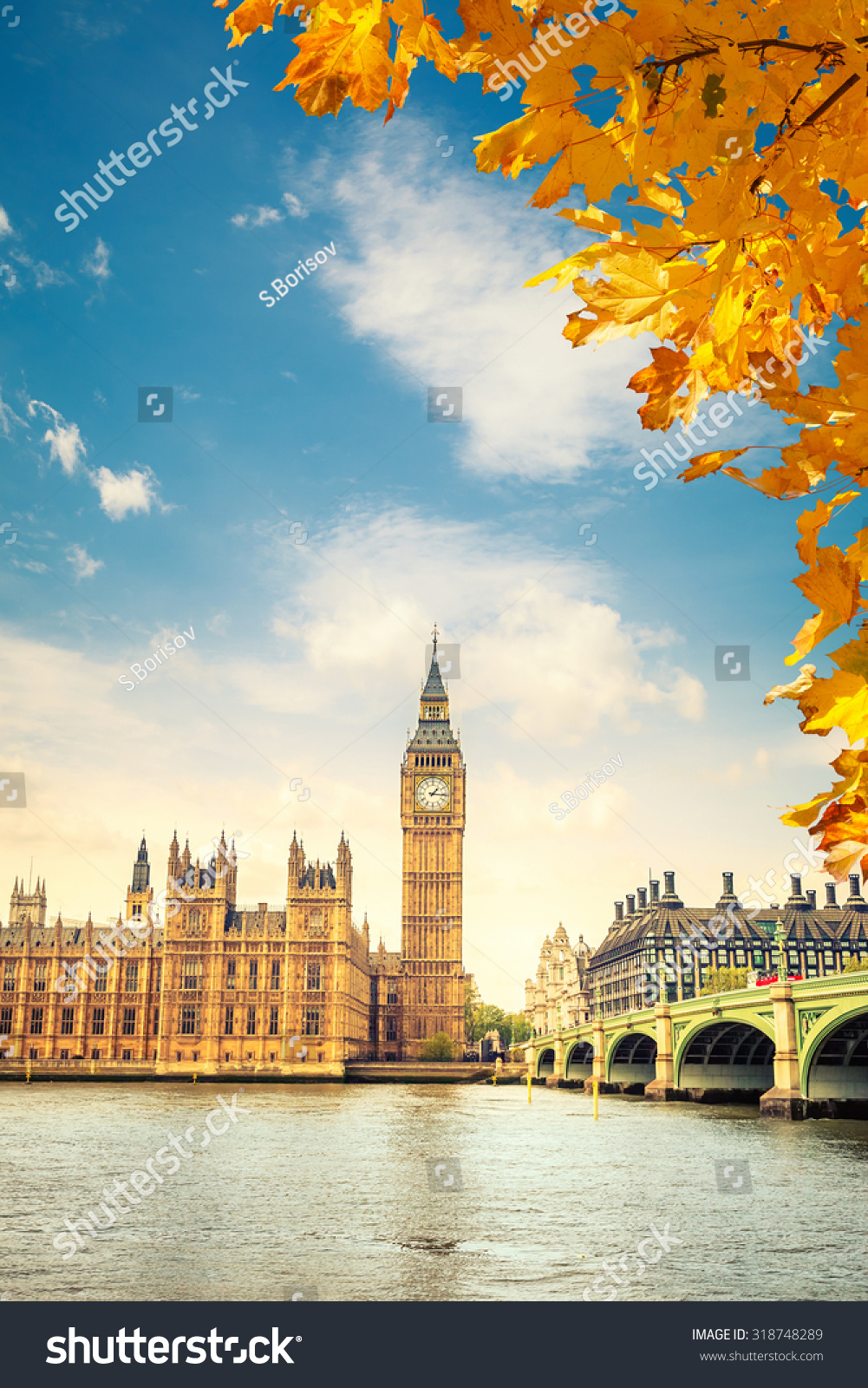 Big Ben Autumn London Uk Stock Photo 318748289 | Shutterstock