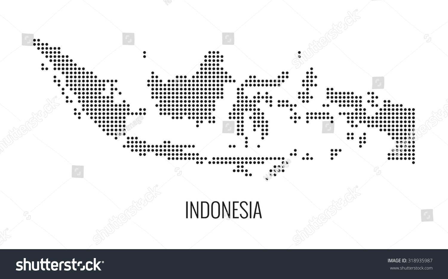 Mapa De Puntos De Indonesiavector Vector De Stock Libre De Regalías