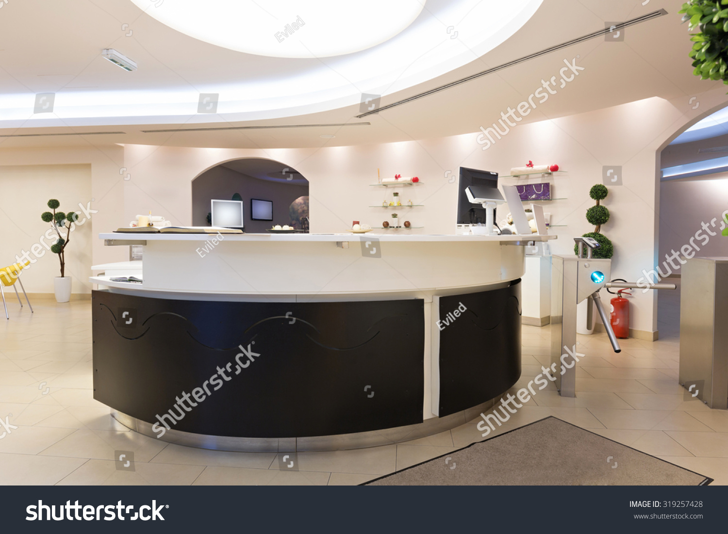 Reception Desk Spa Center Stock Photo 319257428 Shutterstock   Stock Photo Reception Desk In Spa Center 319257428 