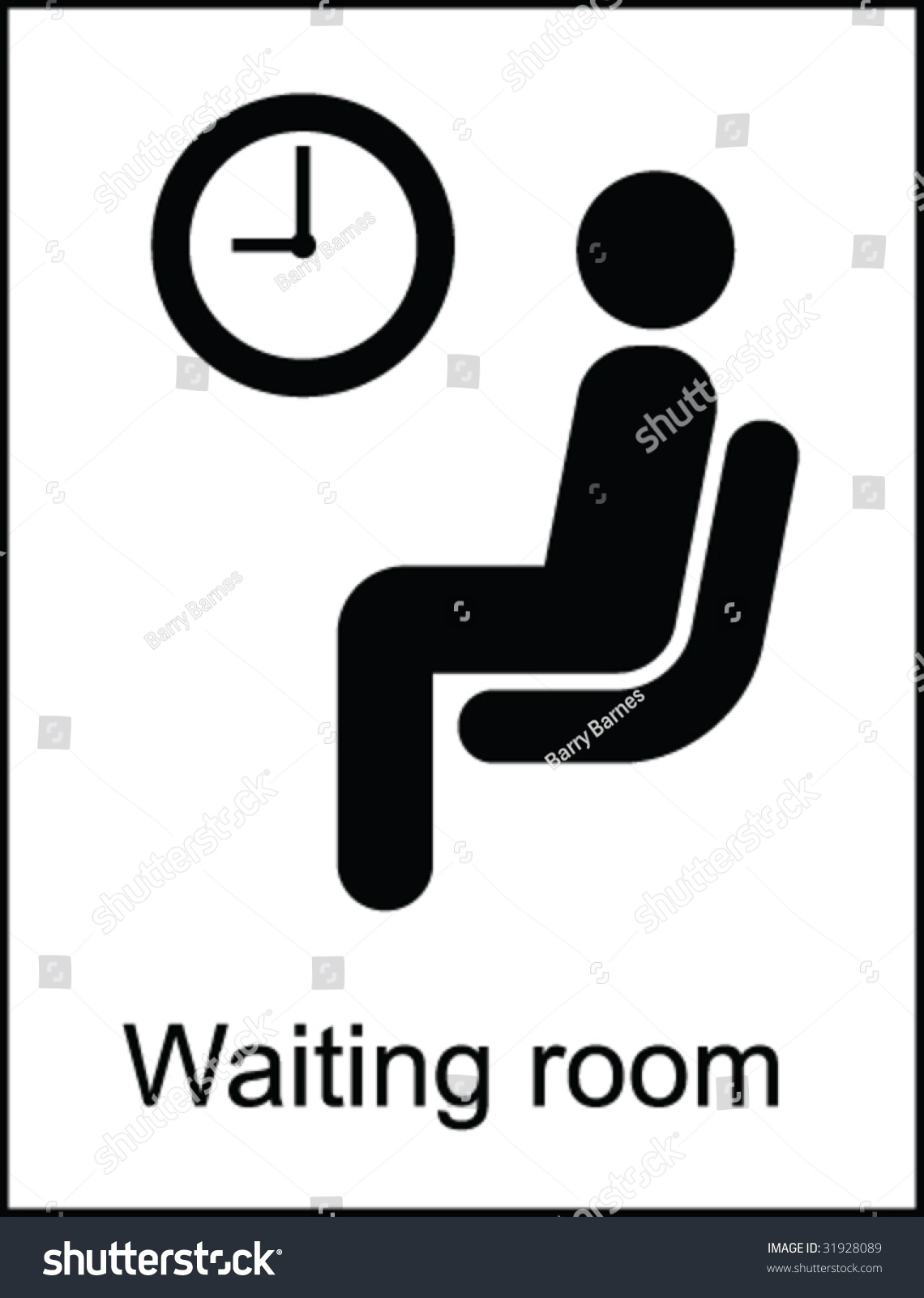 Waiting Room Public Information Sign Stock Vector (Royalty Free ...