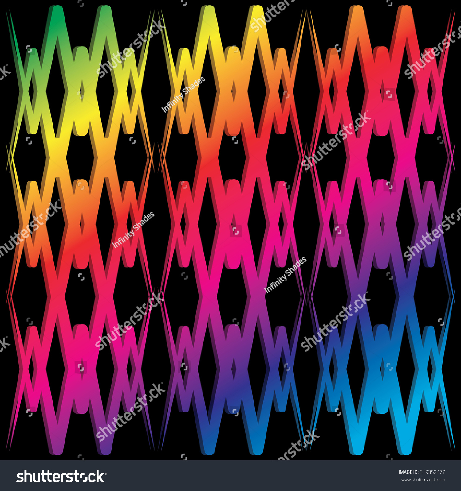 Continuity Pattern Forming Whole Abstract Design Stock Vector (Royalty