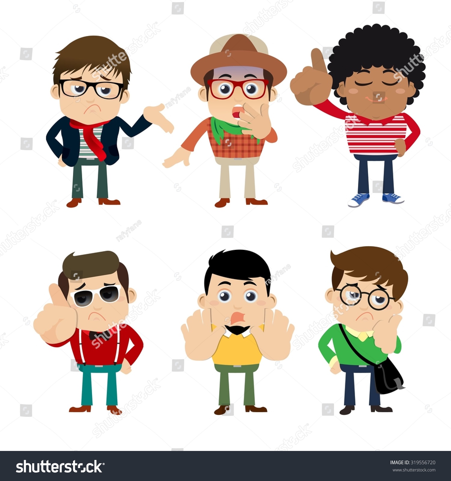 Guys Different Poses Stock Vector (Royalty Free) 319556720 | Shutterstock