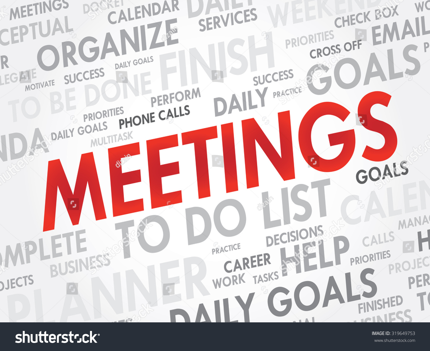 Meetings Word Cloud Business Concept Background Stock Illustration ...