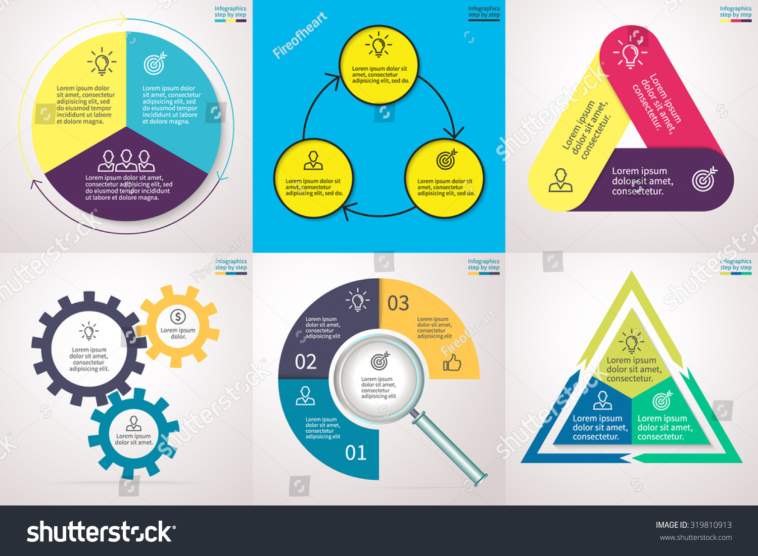 Infographics Step By Step Set 4 Stock Vector (Royalty Free) 319810913 ...