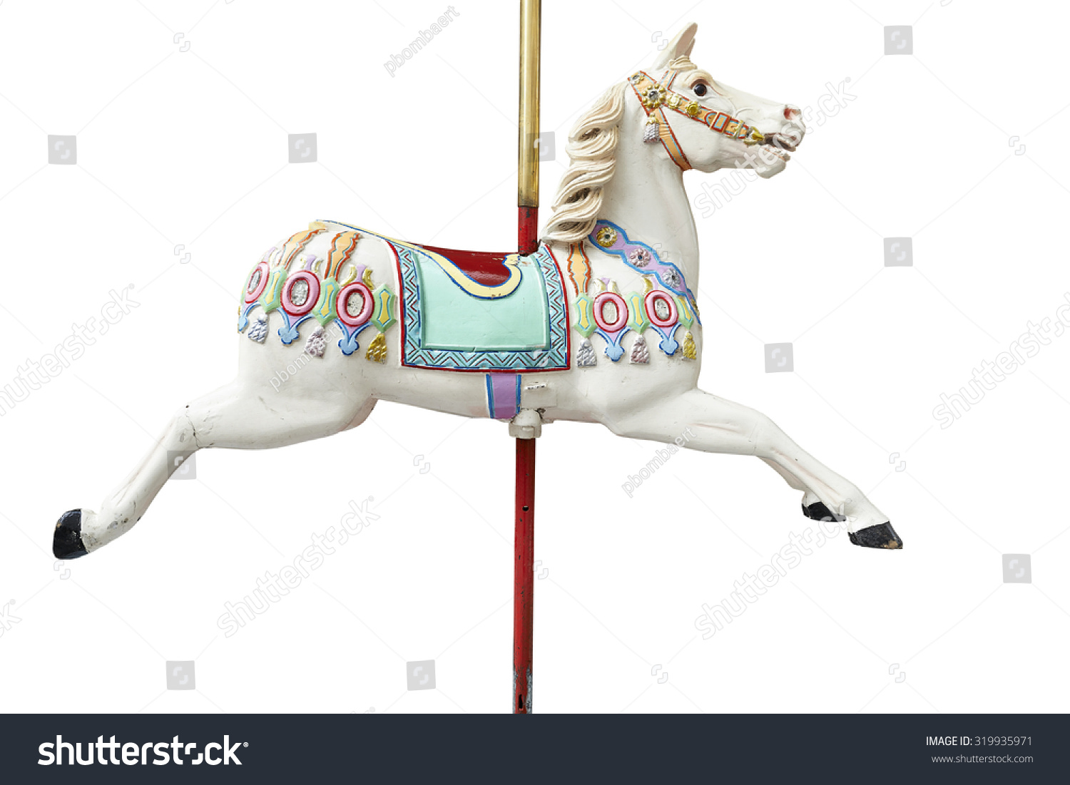 Classic Carousel Horse Clipping Path Included Stock Photo 319935971 ...