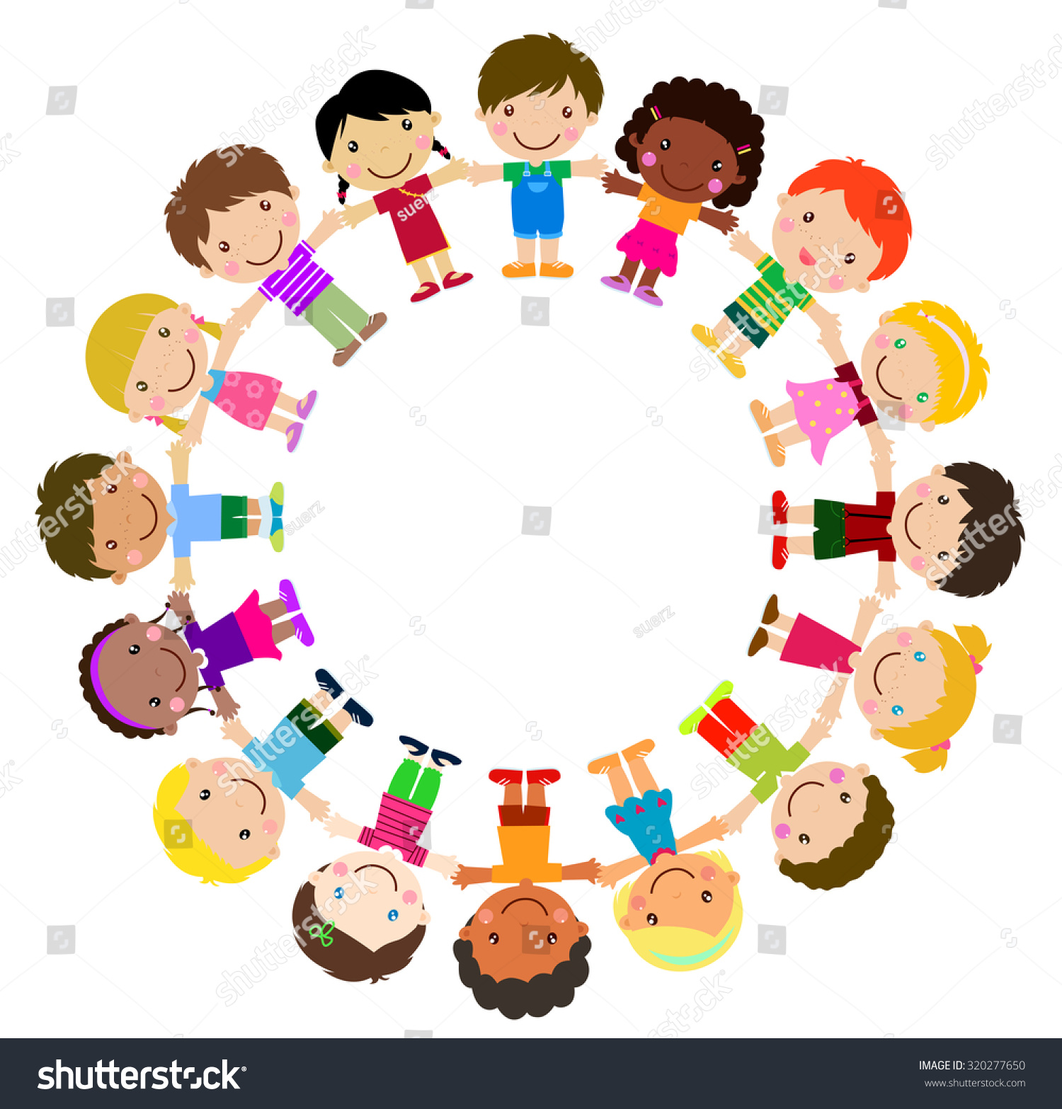 Kids Standing Around Stock Vector (Royalty Free) 320277650 | Shutterstock