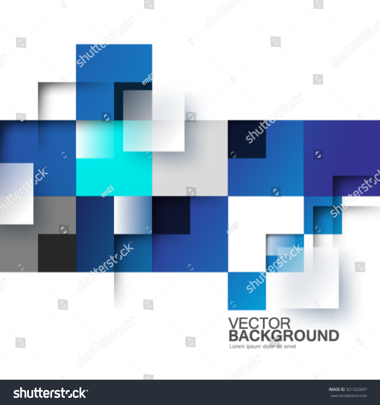 Overlapping Blue Squares Background Stock Vector (Royalty Free ...