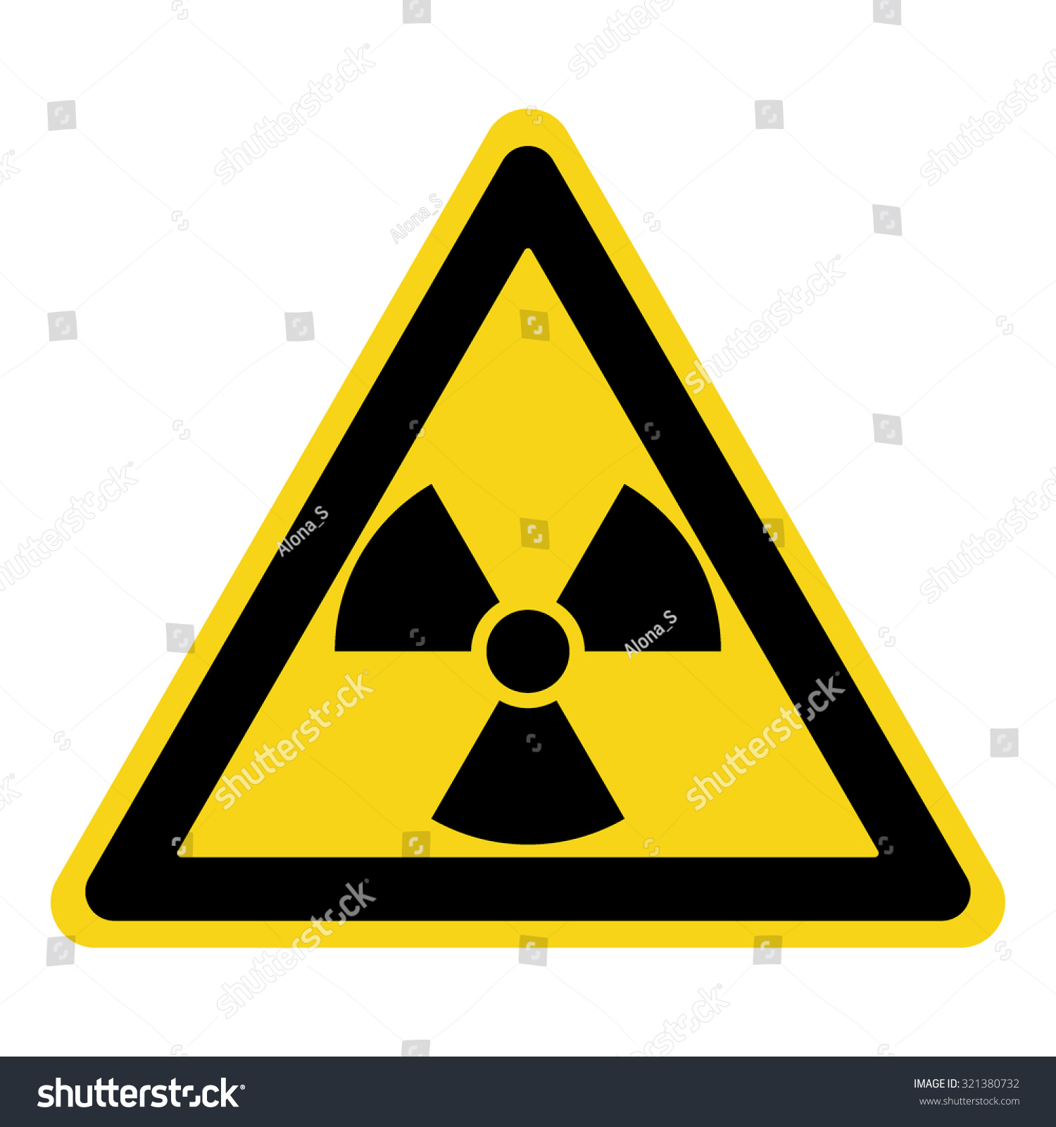 Radiation Hazard Sign Symbol Radioactive Threat Stock Vector (Royalty ...