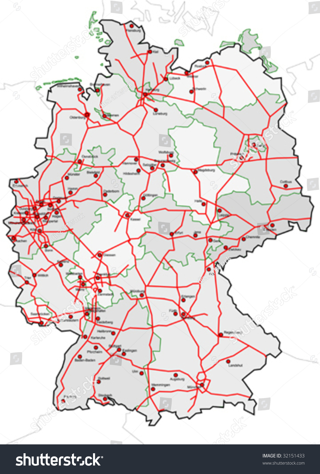 Карта немецких автобанов