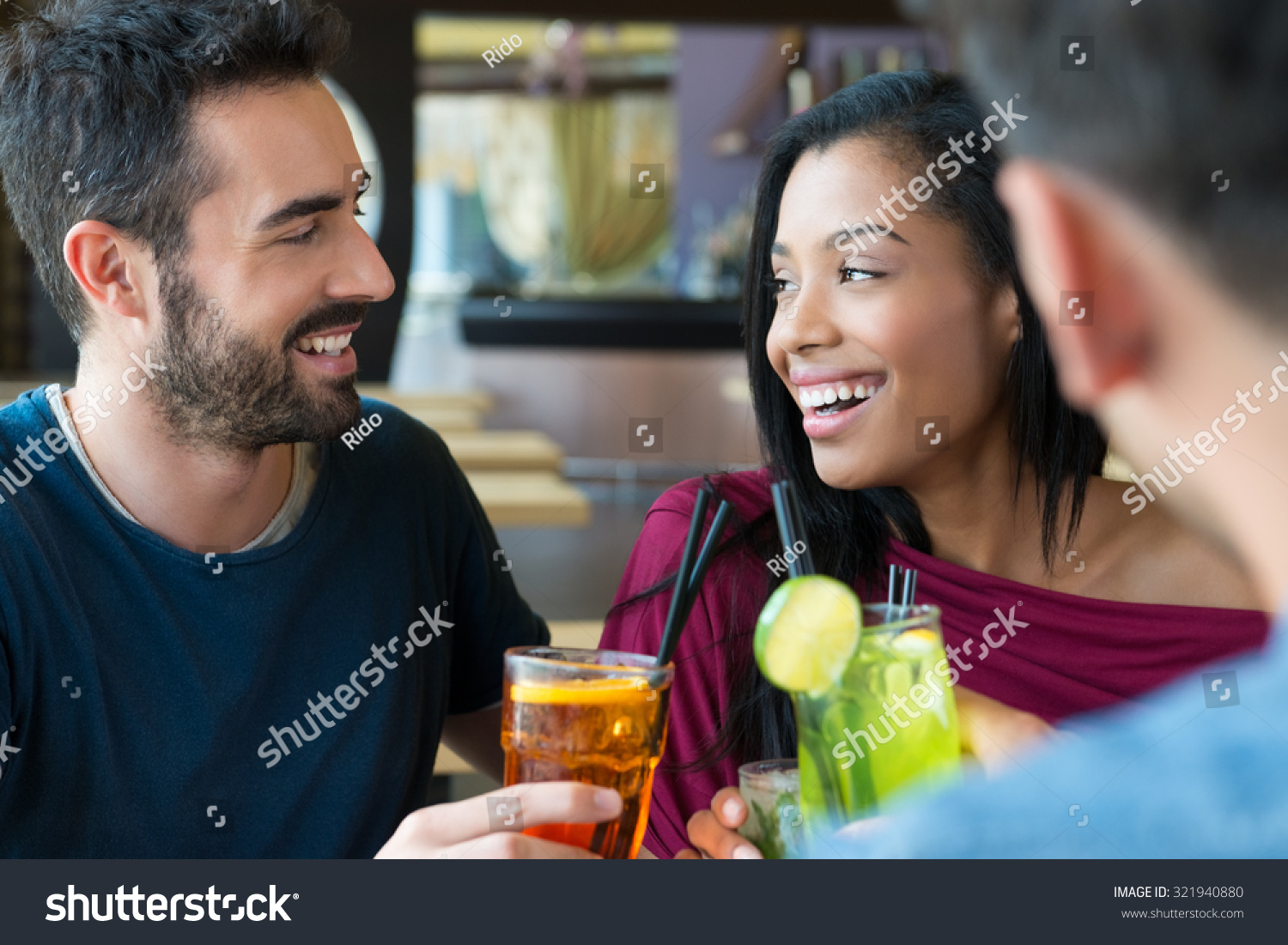 Portrait Happy Young Man Woman Holding Stock Photo 321940880 | Shutterstock