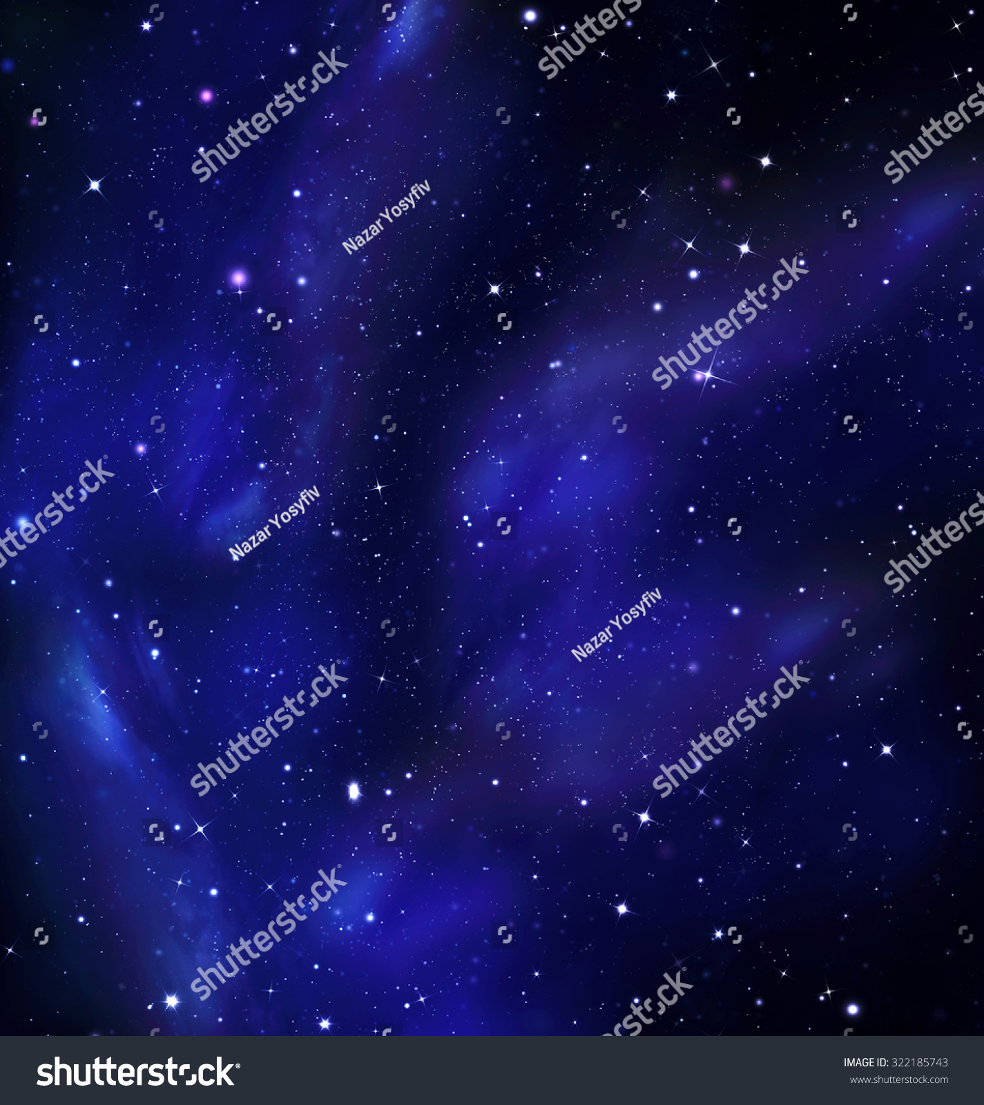 Night Sky Milky Way Galaxy Background Stock Illustration 322185743 ...