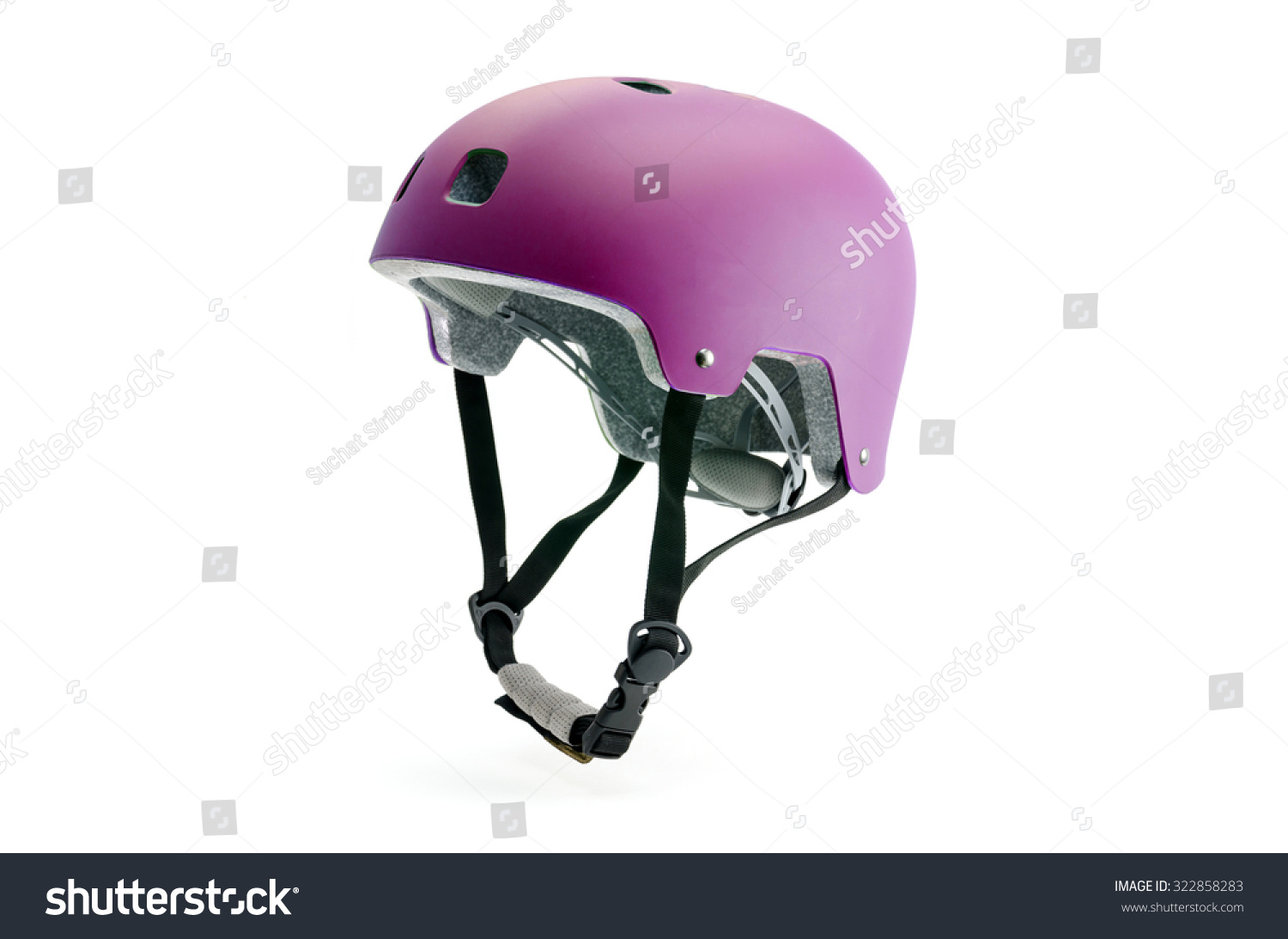 dark purple bike helmet