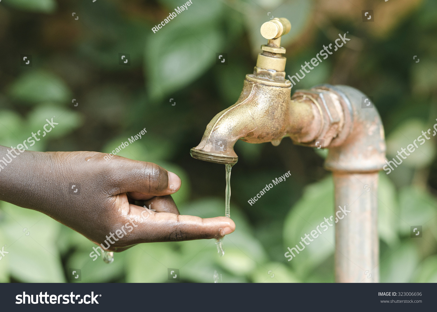 Finger Under Water Tap Water Scarcity Stock Photo 323006696 Shutterstock