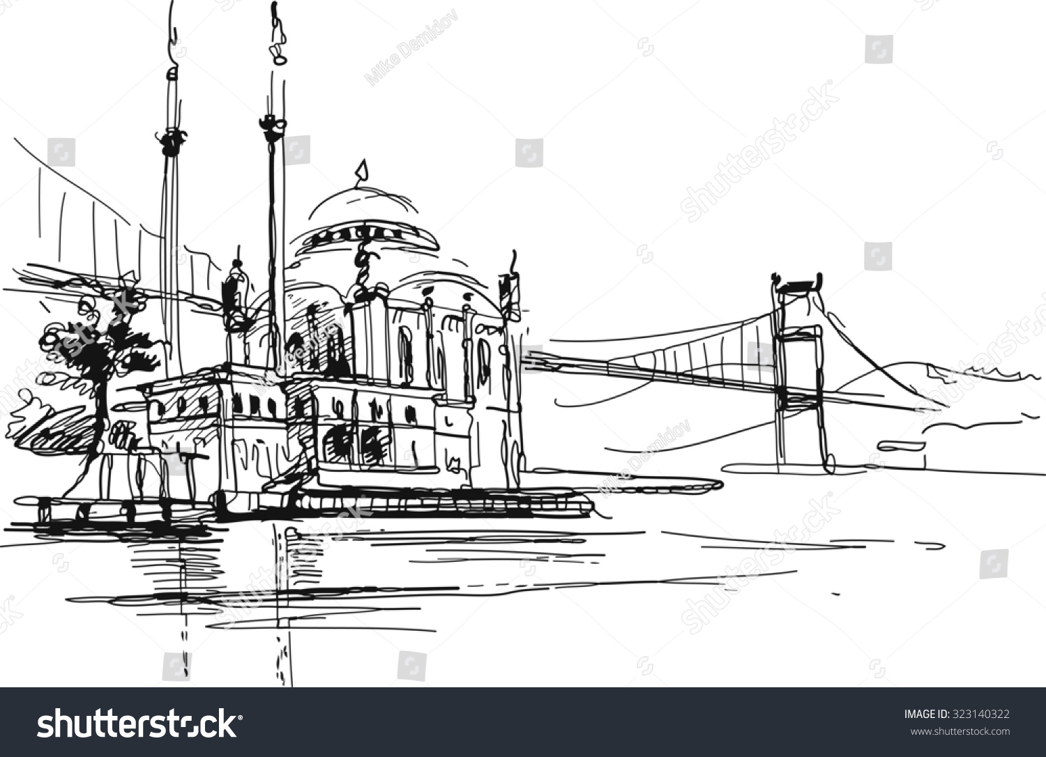Стамбул контур достопримечательности