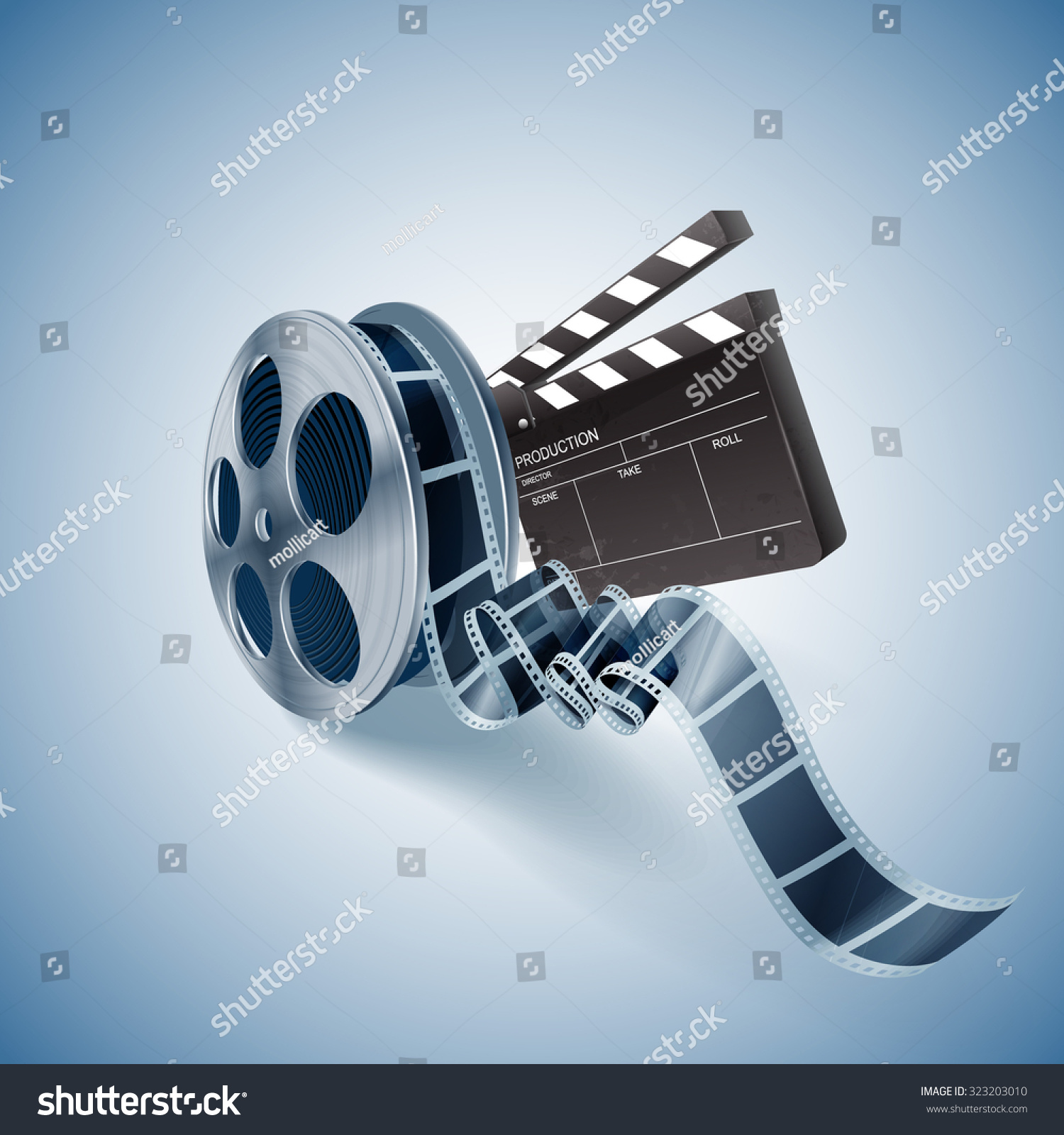 Cinema Production Roll Stock Vector (Royalty Free) 323203010 | Shutterstock