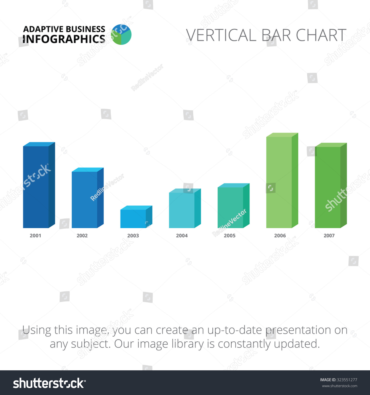 Editable Infographic Template Vertical 3d Bar Stock Vector (Royalty