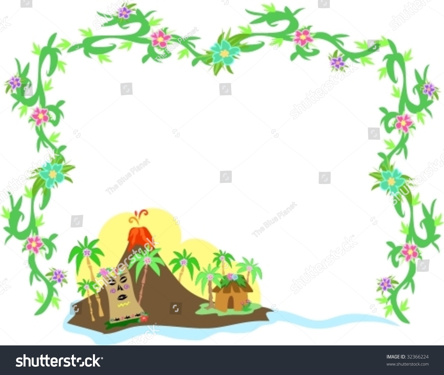 tiki clip art border