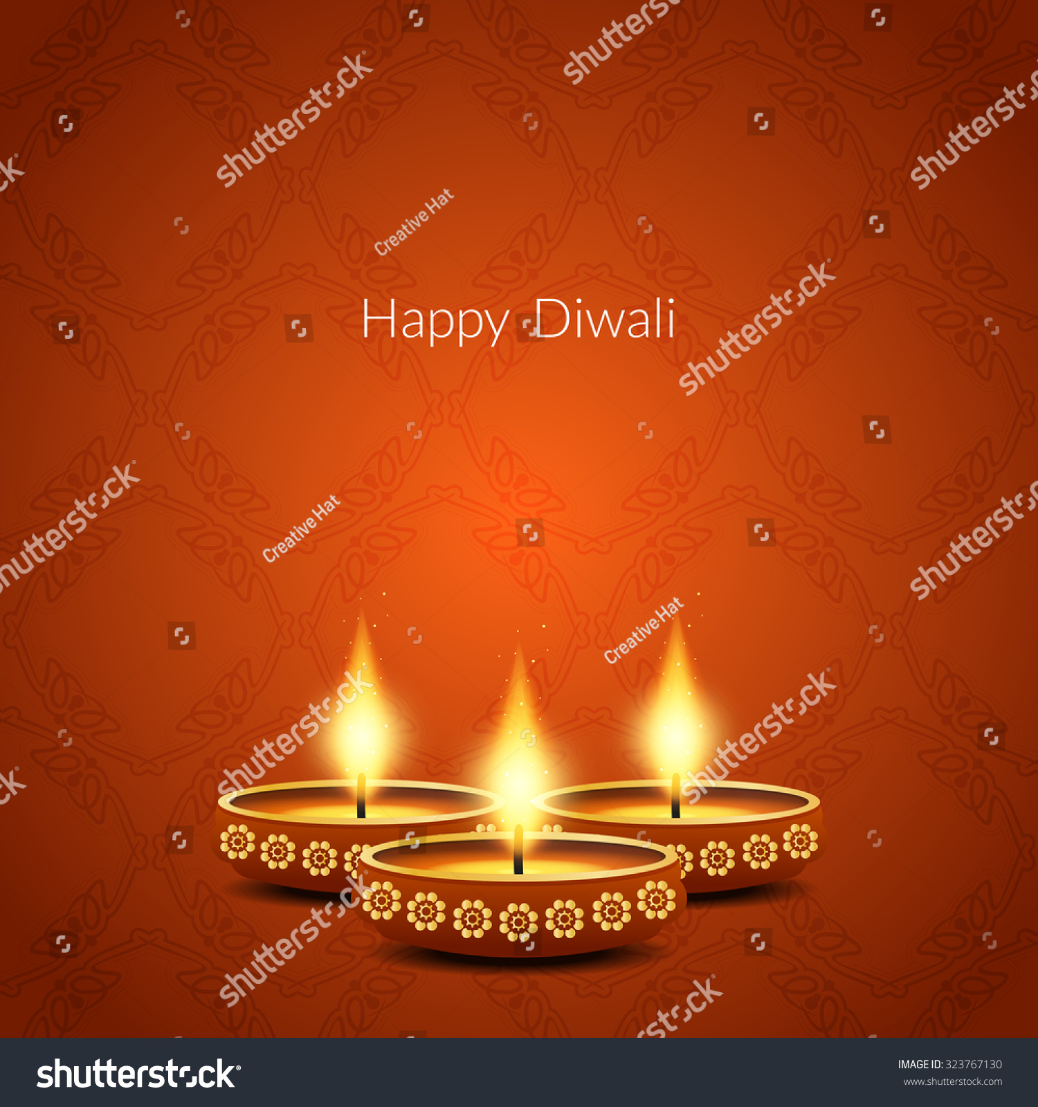 Beautiful Vector Background Design Diwali Festival Stock Vector ...