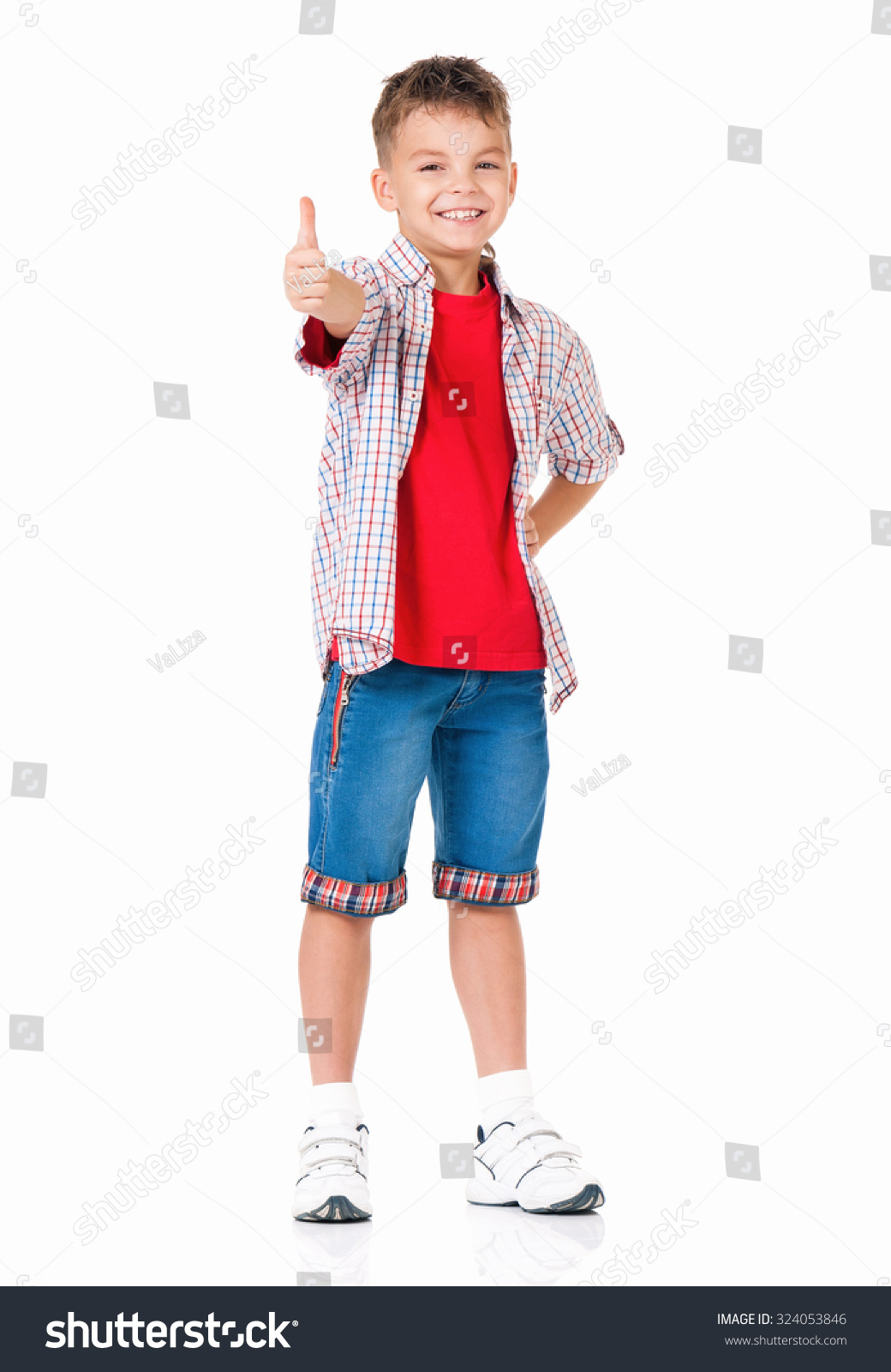 Stylish Boy Over White Background Full Stock Photo 324053846 | Shutterstock