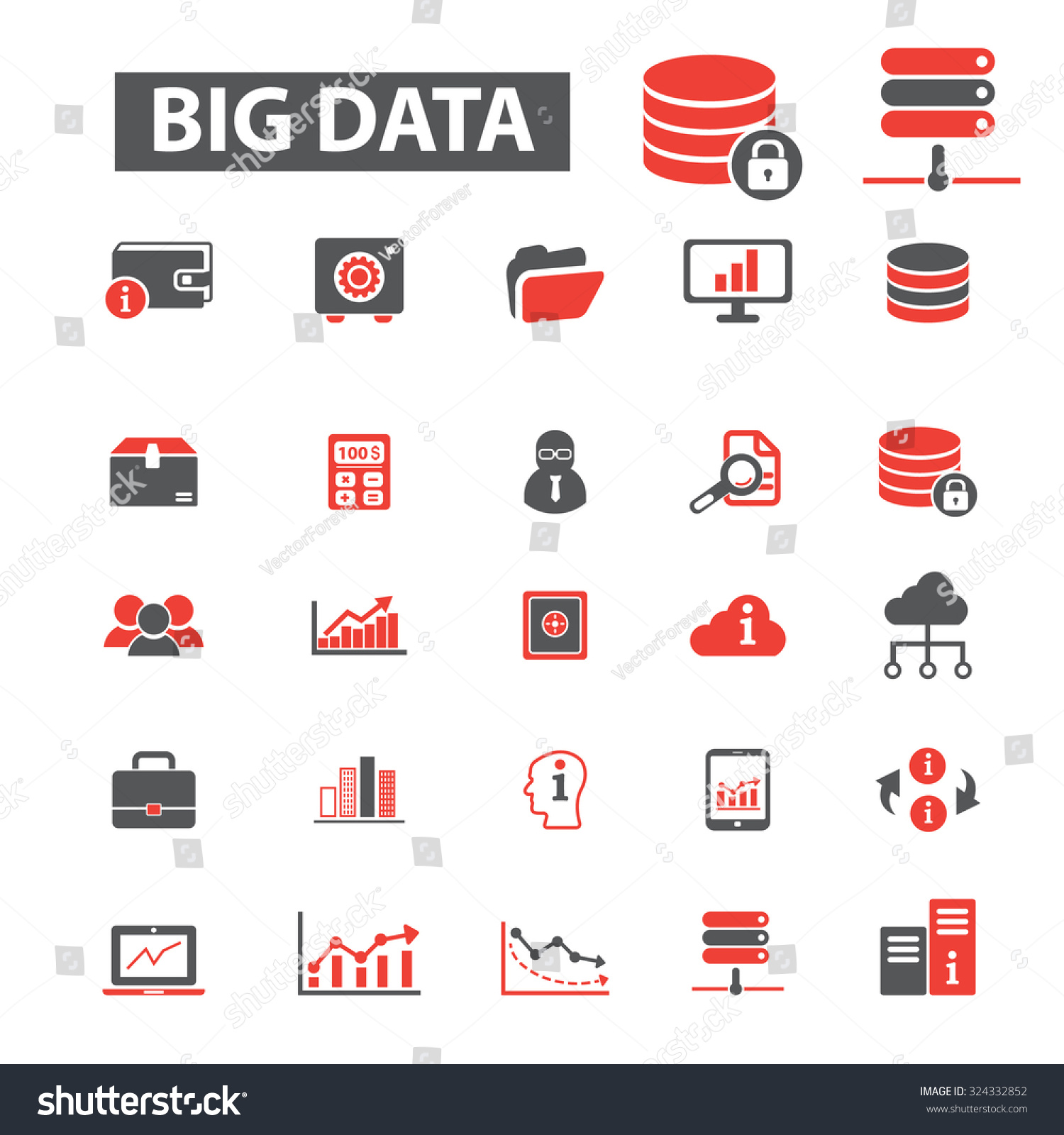 Big Data Icons Stock Vector (Royalty Free) 324332852 | Shutterstock