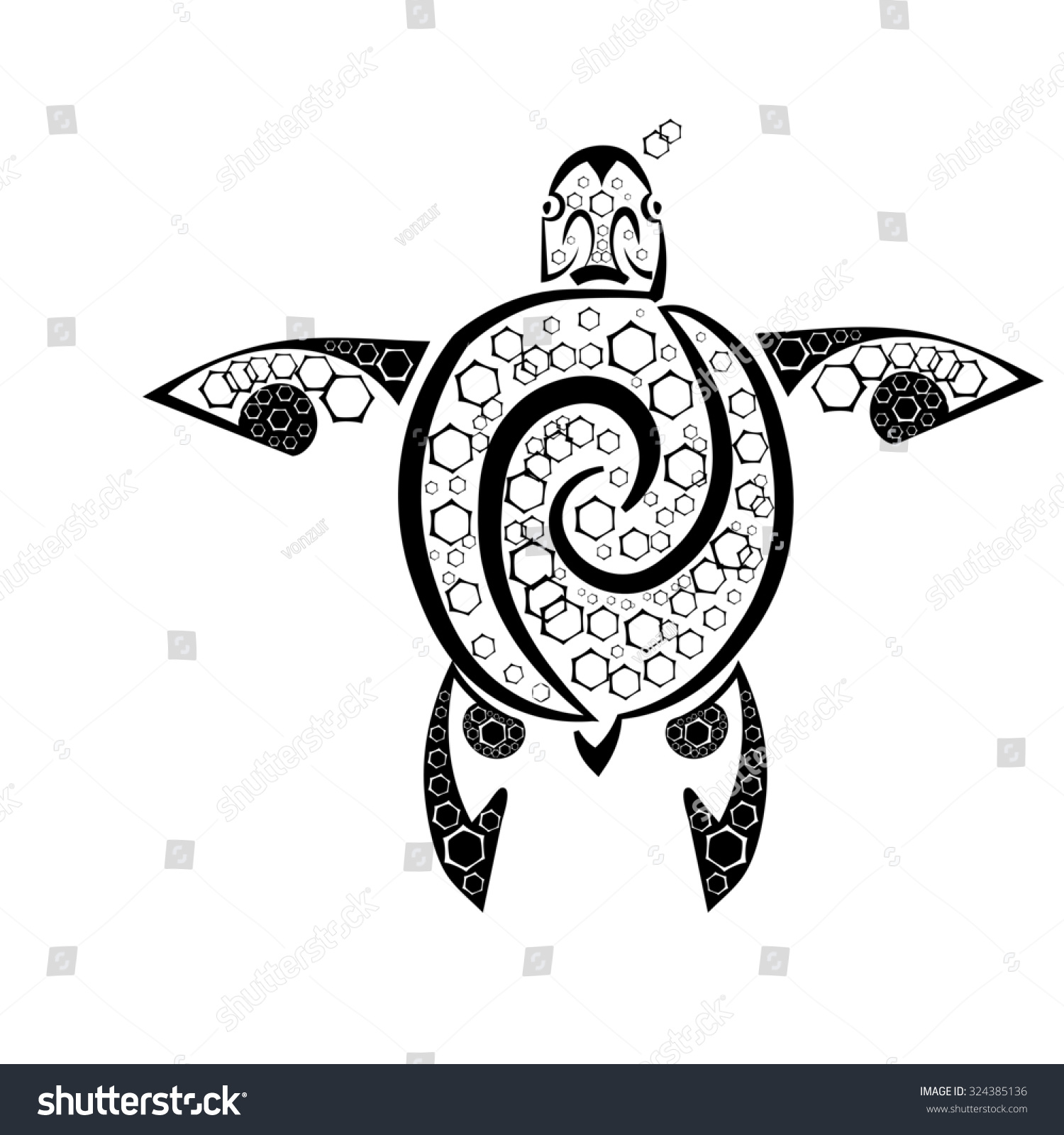 Sacred Geometry Turtle Use Design Tattoo Stock Vector (Royalty Free ...