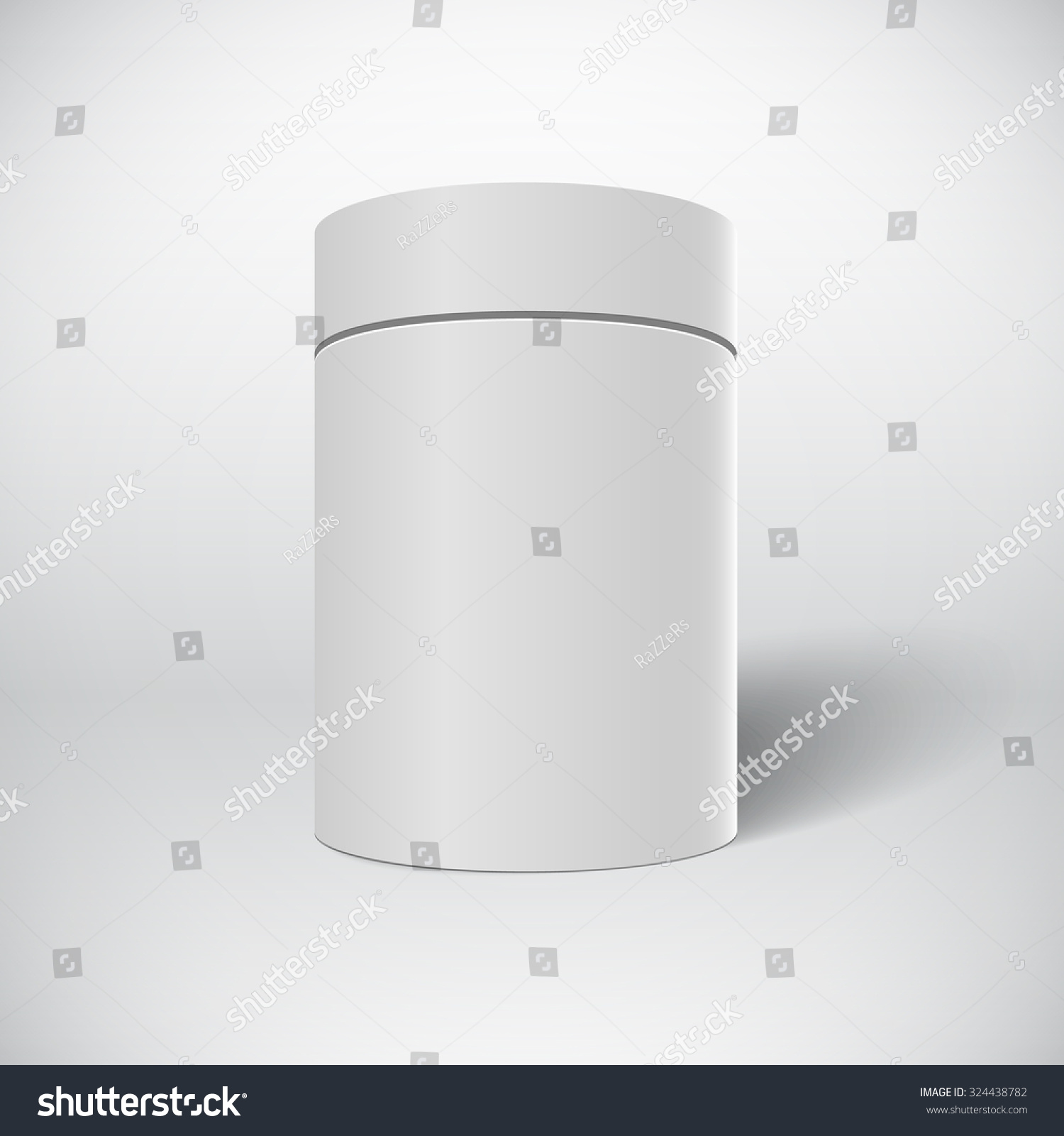 Illustration Realistic Vector White Tin Can Stock Vector (royalty Free 