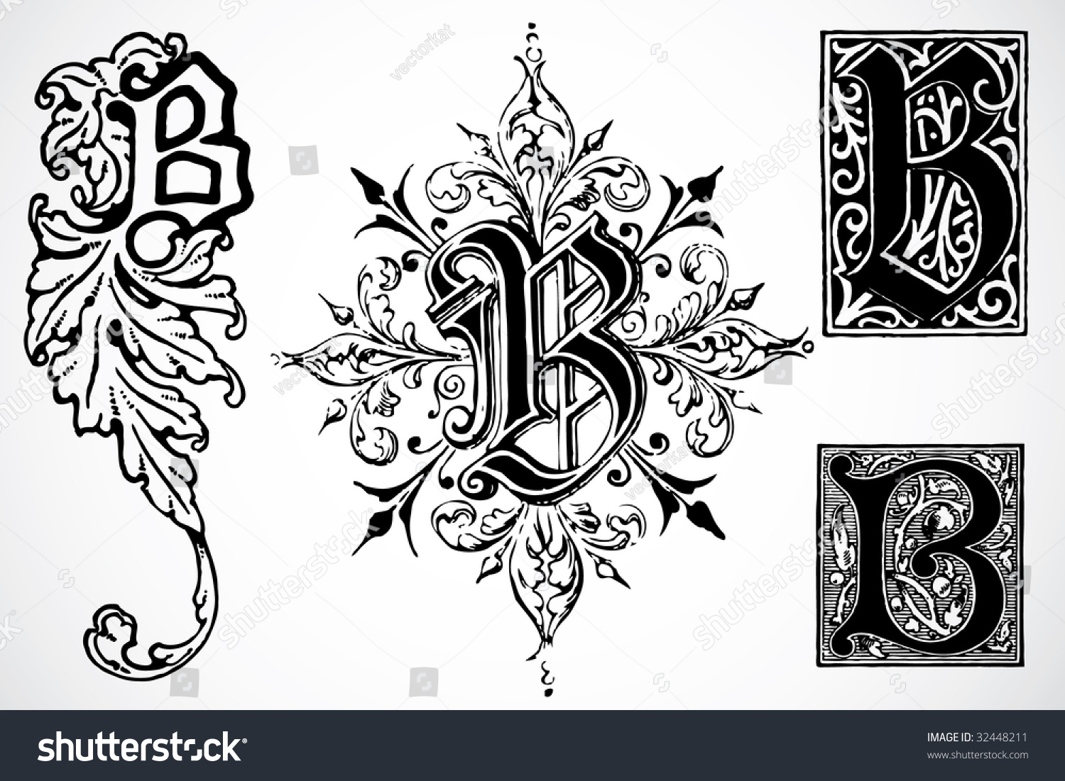 Vector Letter B Set 1 Stock Vector (Royalty Free) 32448211 | Shutterstock