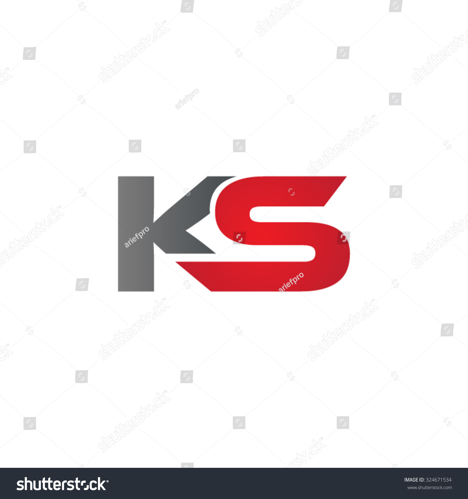 Ks Company Linked Letter Logo Stock Vector (Royalty Free) 324671534 ...