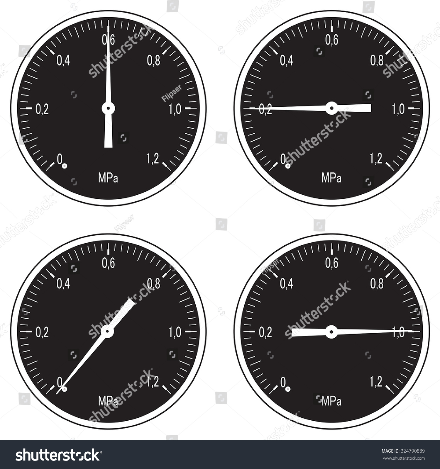 Manometer Vector Isolated On White Background Stock Vector (Royalty ...