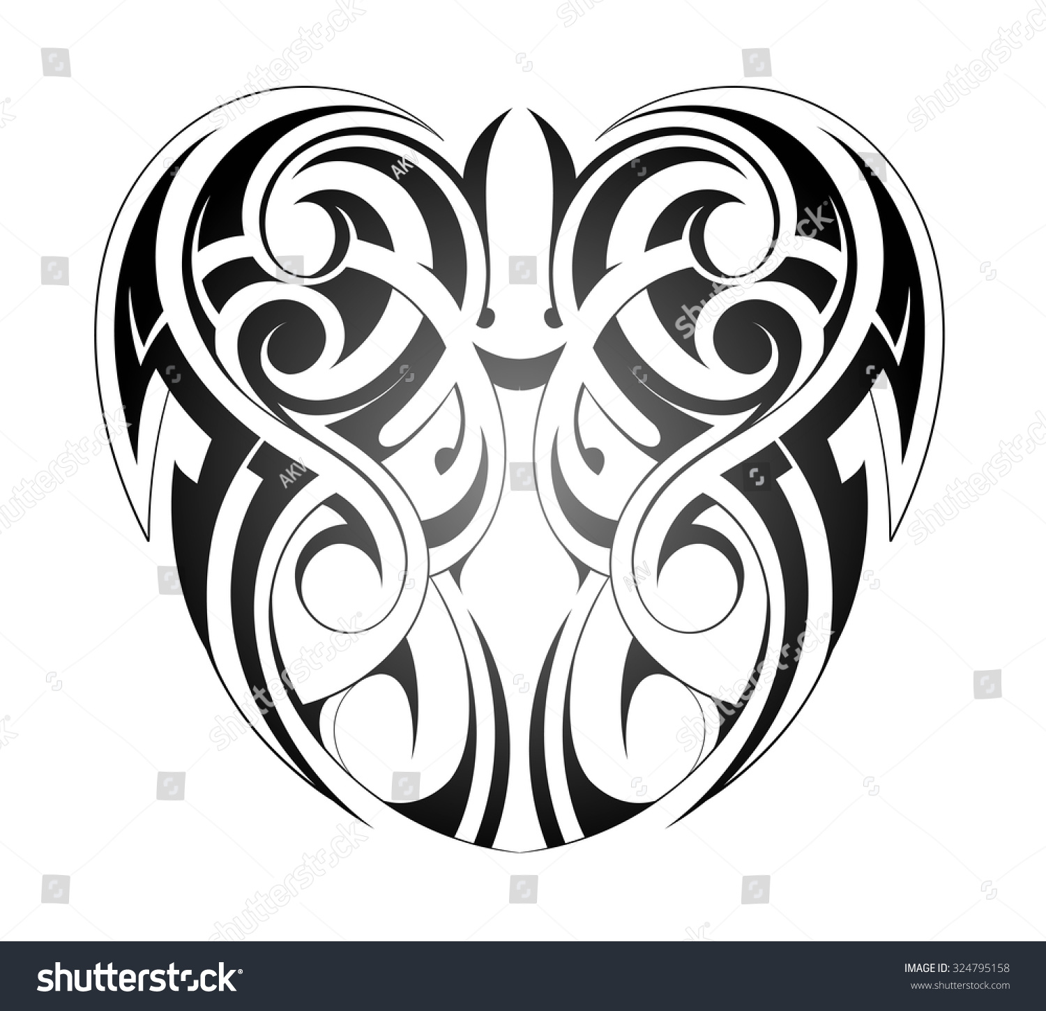 Maori Style Body Art Tattoo Stock Vector Royalty Free Shutterstock