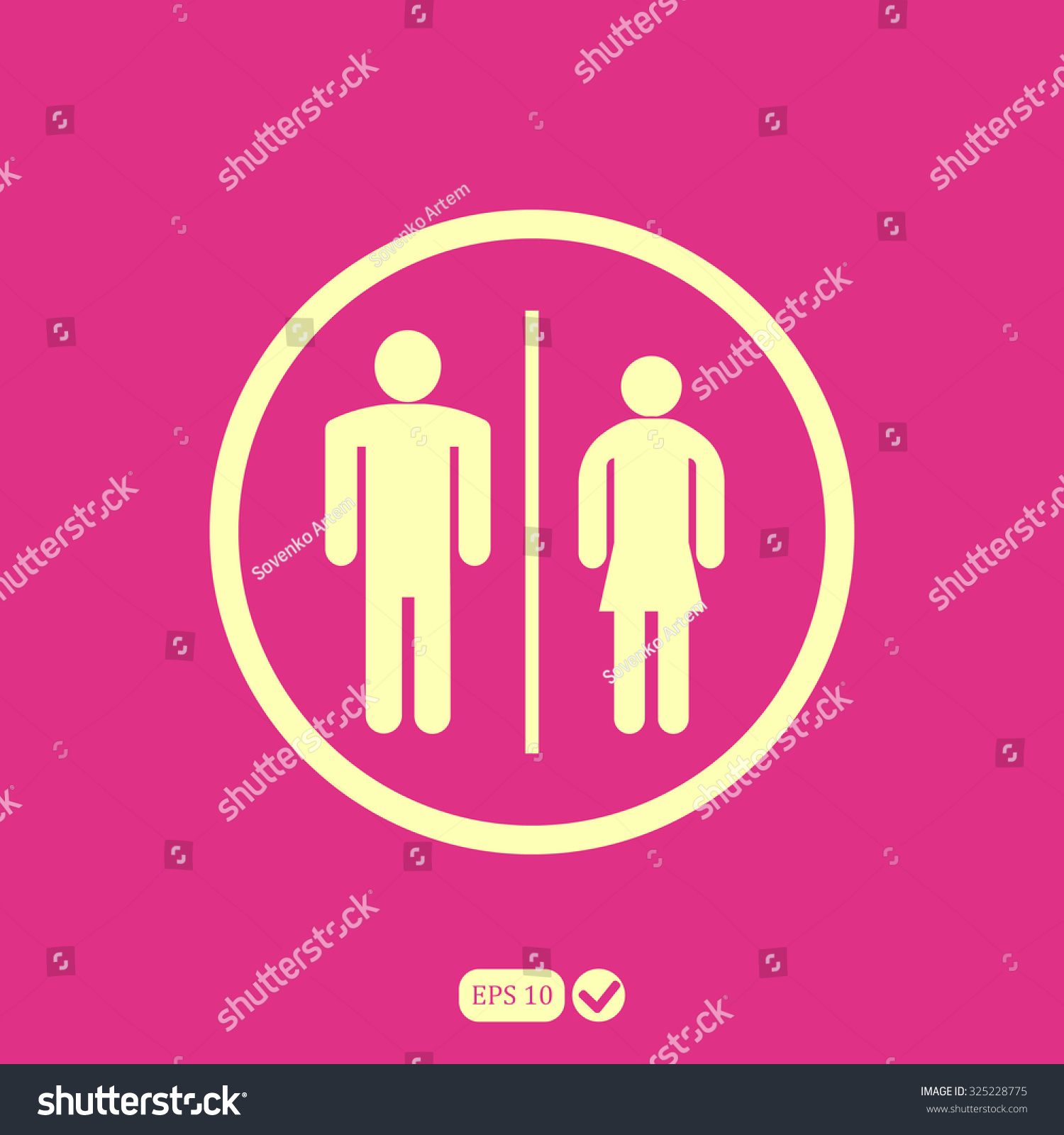 Male Female Restroom Symbol Vector Icon Vector De Stock Libre De