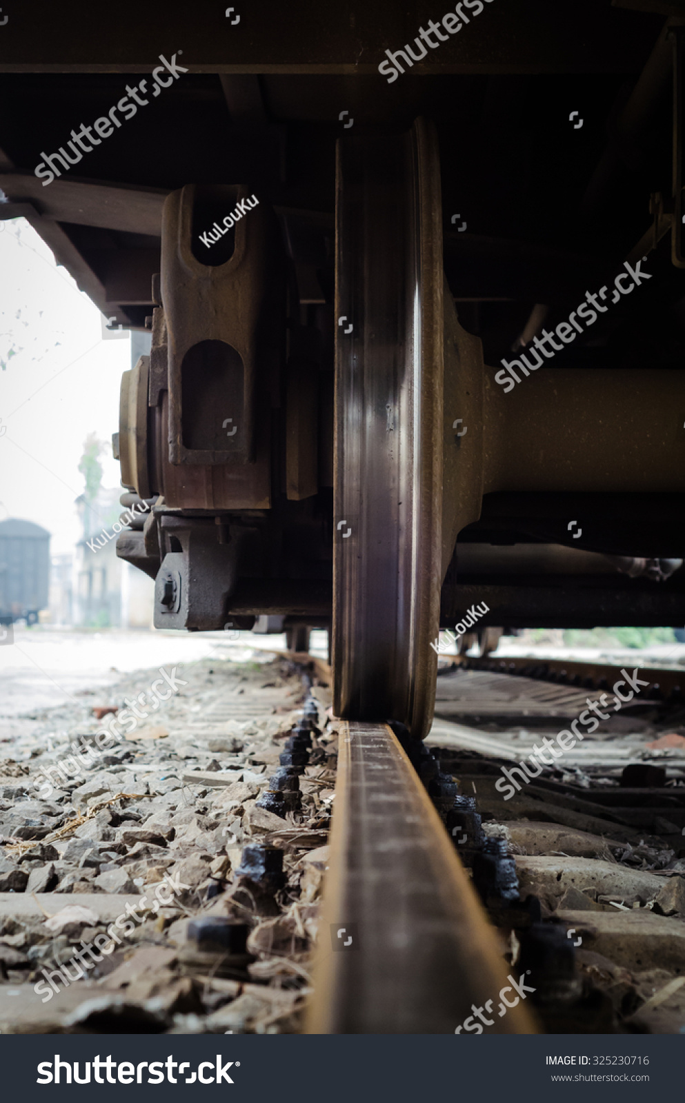 Train Wheels On Track Stock Photo 325230716 | Shutterstock